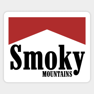 Funny Retro Smoky Mountains Logo Magnet